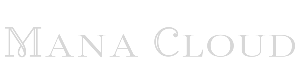 White font logo for Mana Cloud
