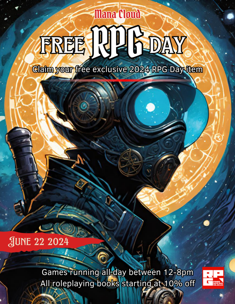 Mana Cloud LGS Free RPG Day 2024 Poster